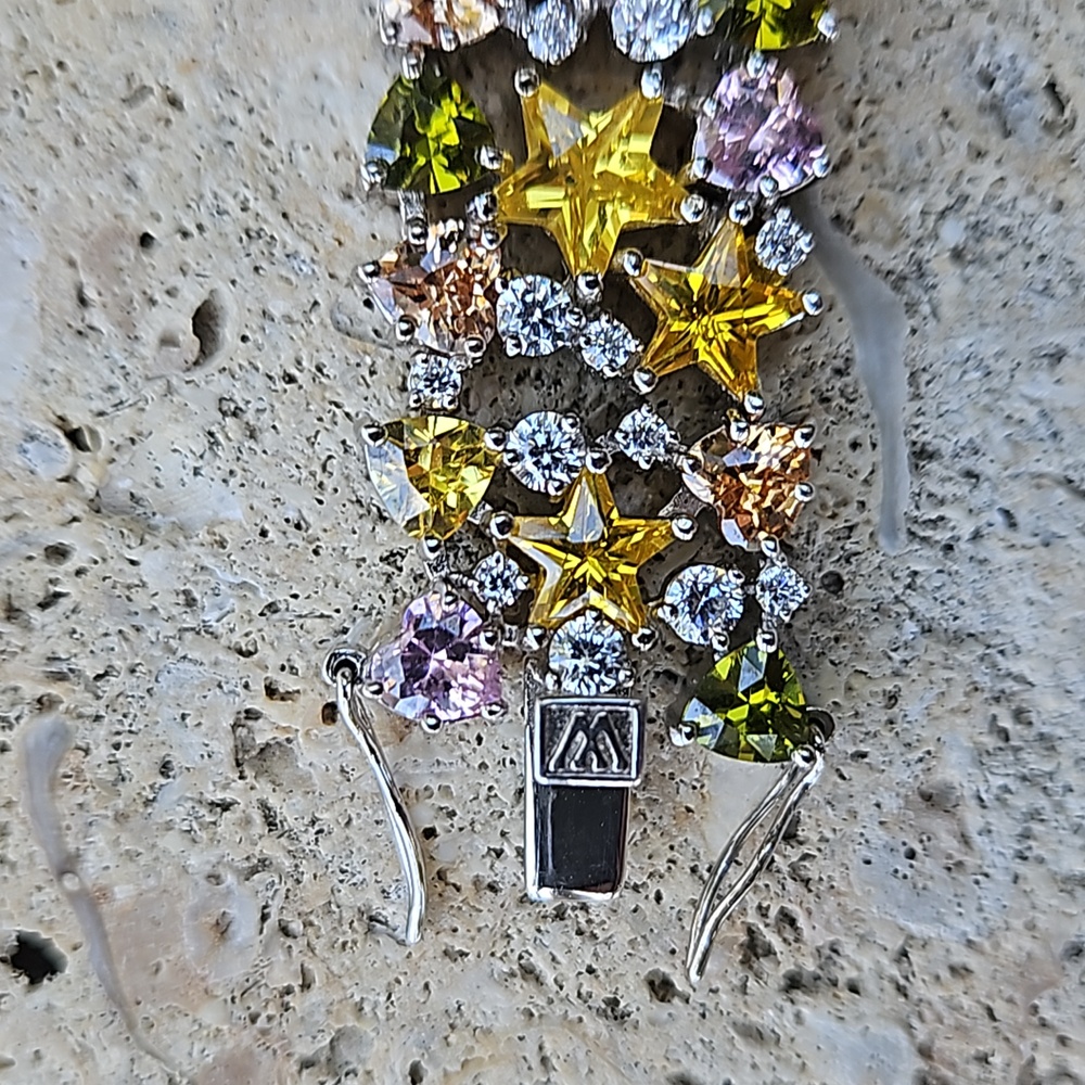 Charles Winston for JTV Sterling Silver & Bella Luce Gemstone Bracelet - Picture 11 of 16